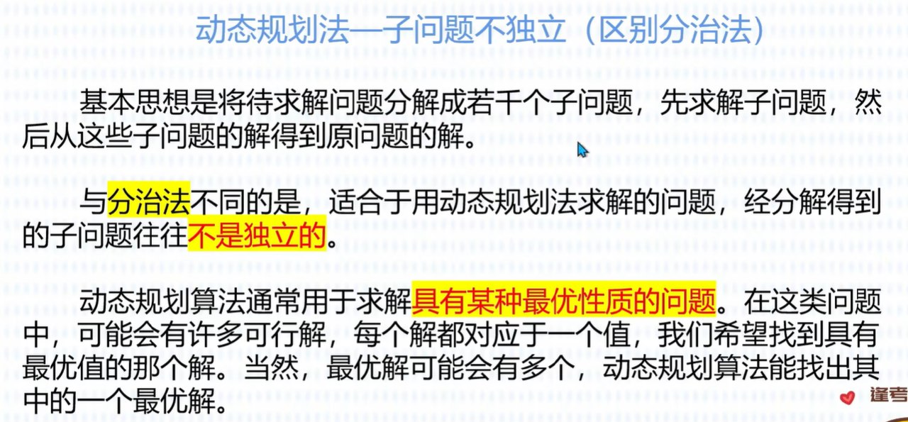 动态规划-区别分治法